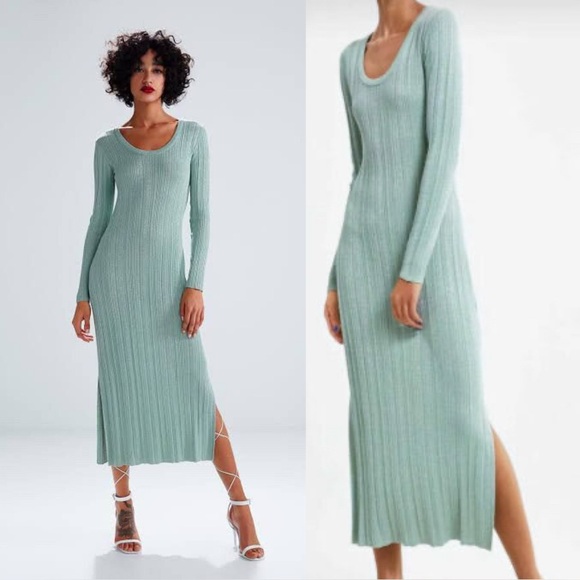 Zara Dresses & Skirts - ZARA DRESS WITH METALLIC THREAD